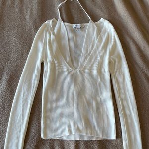 TopShop White Ribbed Tank Top and Long Sleeve